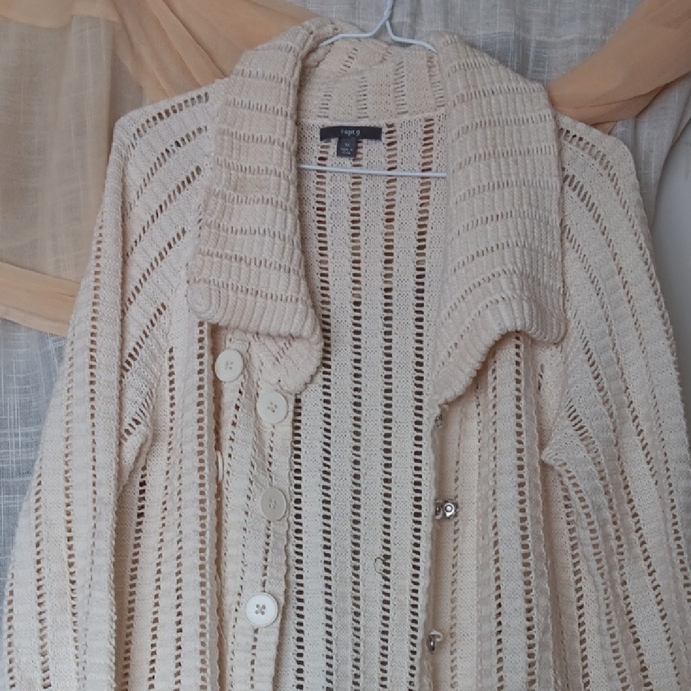Cream Open-Knit Sweater - Picture 10 of 13